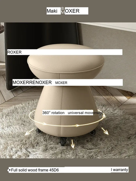 MOXER Zephyra Luxurious Swivel Makeup Stool from MOXER