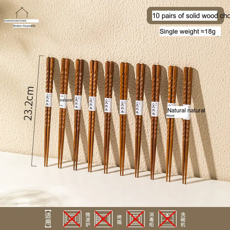 MH Aiko Elegant Natural Wood Chopsticks Set from MH
