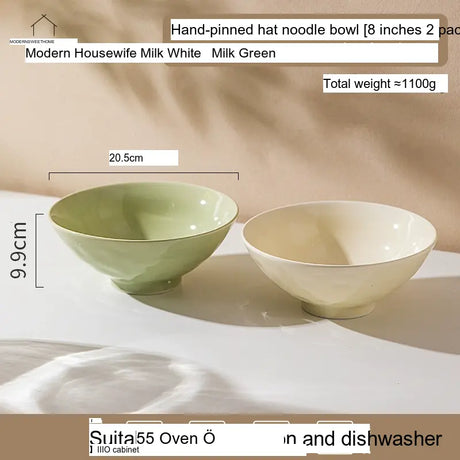 MH Isadora Elegant Ceramic Ramen Bowl Set. from MH