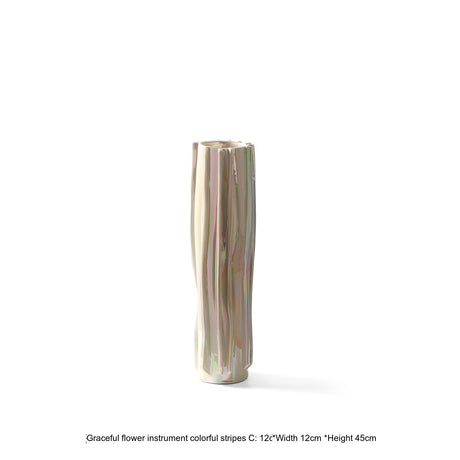 VAVINCI Isolde Striped Polkadot Handmade Ceramic Vase from VAVINCI