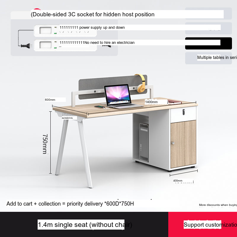 MUTINI Cortland Simple Modern Office Screen Desk Set from MUTINI