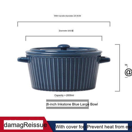 MOSE Striped Double-Ear Soup Bowl from MOSE