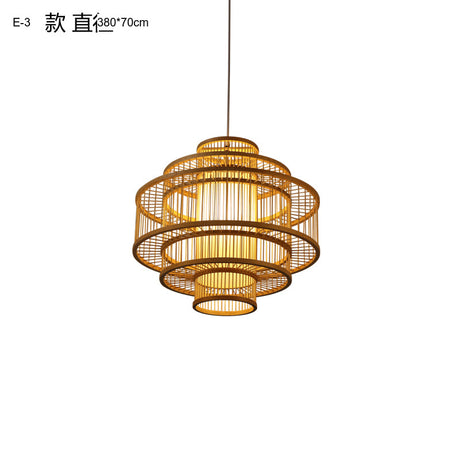 BOJI Haruki Elegant Wooden Bamboo Ceiling Lamp from BOJI