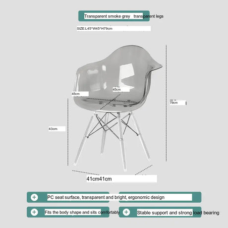 ABOUT WHITE Seraphina Elegant Transparent Dining Chair from ABOUT WHITE