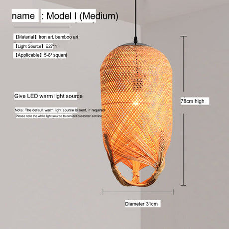BOJI Haruki Elegant Bamboo Ceiling Lamp from BOJI