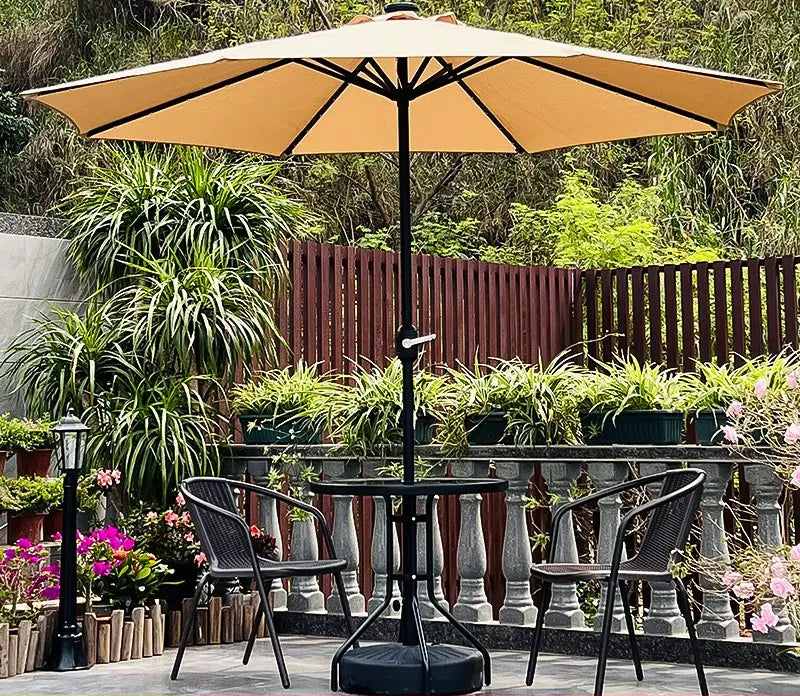 MOJIA Florian Porcelain Pillar Garden Umbrella for Outdoor Lounging from MOJIA