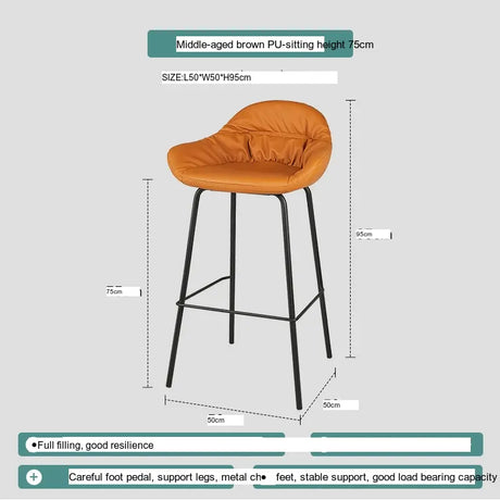 ABOUT WHITE Serephina Stylish Minimalist Bar Chair from ABOUT WHITE