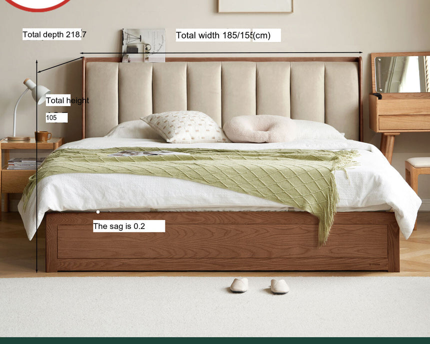 GENJI Takamatsu Elegant Solid Wood Storage Bed from GENJI