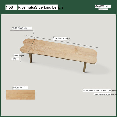 GENJI Akira Rustic Solid Wood Leisure Bench from GENJI
