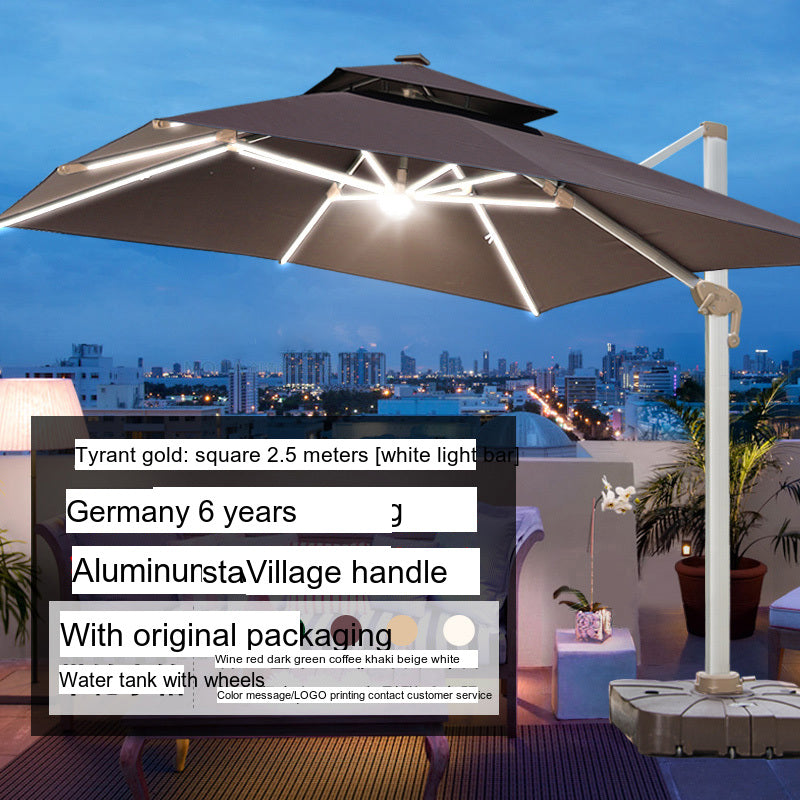 MOJIA Selene Solar-Powered Garden Umbrella with Ambient Glow from MOJIA