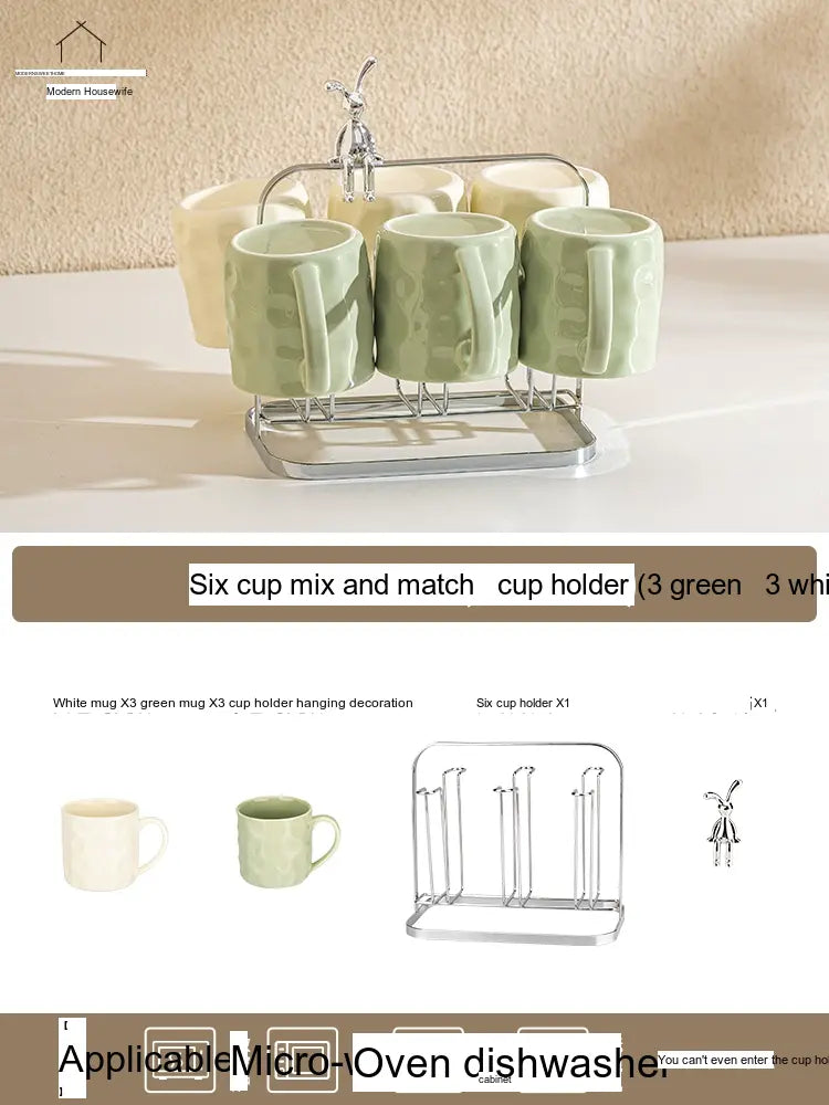 MH Elowen Stylish Gradient Coffee Cup with Glass Accent from MH