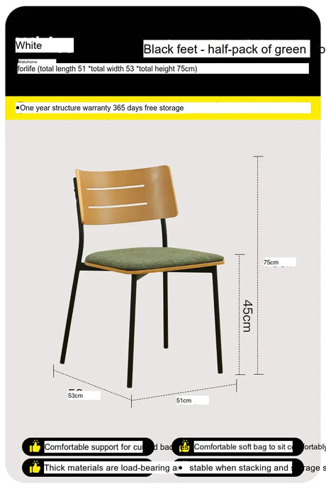 ABOUT WHITE Anouk Luxurious Retro Backrest Dining Chair from ABOUT WHITE