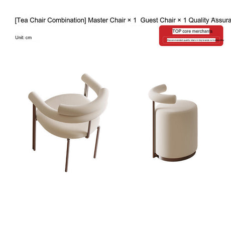 QUANMU Aisling Modern Light Luxury Creamy Style Table and Chair Set from QUANMU