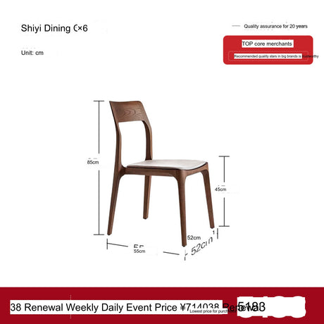 QUANMU Santiago Elegant Rock Plate Compact Dining Table from QUANMU