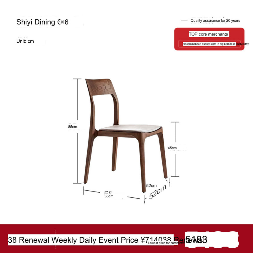 QUANMU Santiago Elegant Rock Plate Compact Dining Table from QUANMU
