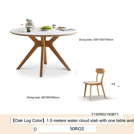 GENJI Haruki Elegant Oak Dining Set from GENJI
