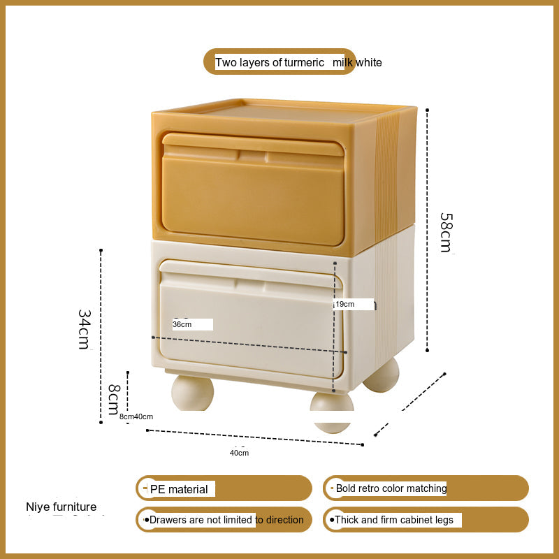 NIYE Calypso Minimalist Nordic Bedroom Storage Side Cabinet from NIYE