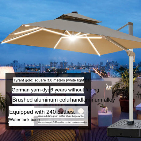 MOJIA Selene Solar-Powered Garden Umbrella with Ambient Glow from MOJIA