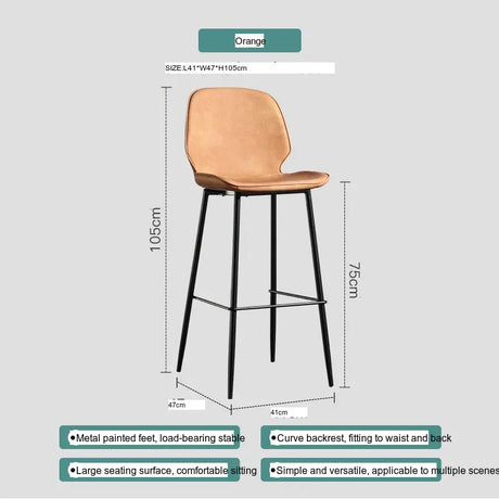 ABOUT WHITE Santiago Elegant High-Foot Luxury Bar Chair from ABOUT WHITE