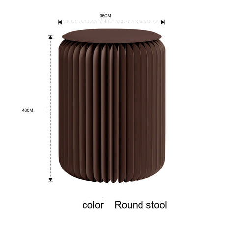 SHIBA Tameshigawa Chic Minimal Folding Round Stool from SHIBA