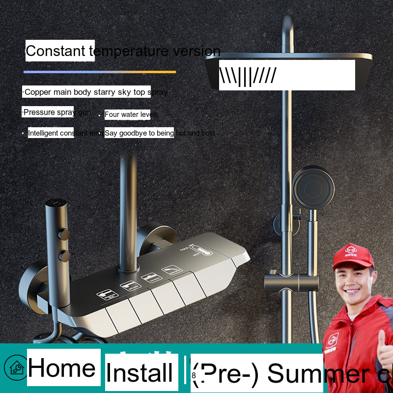 COMFBATH Shower Set with Rainfall Showerhead from HOBBYTREE