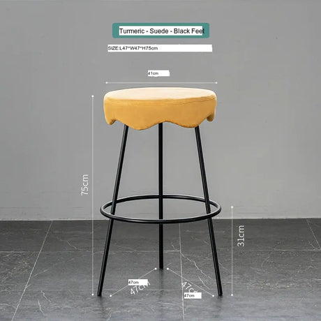 ABOUT WHITE Marcellus Elegant Luxury Bar Stool from ABOUT WHITE