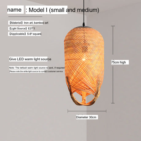 BOJI Haruki Elegant Bamboo Ceiling Lamp from BOJI