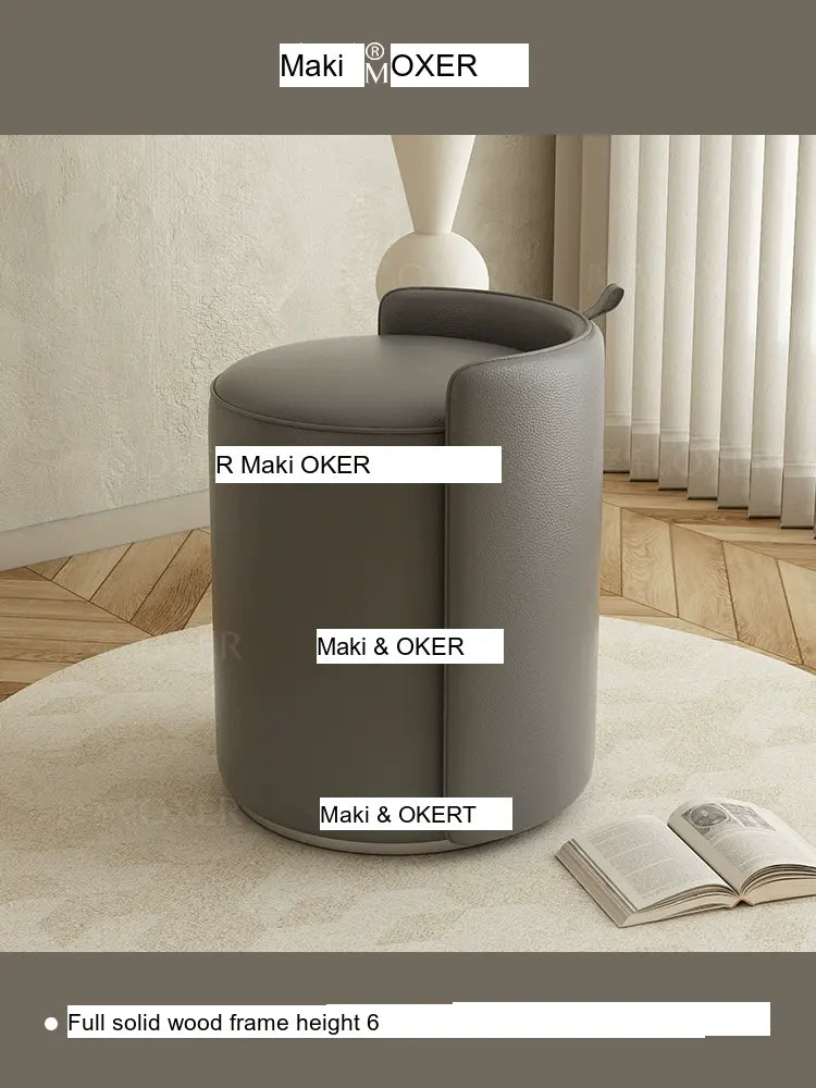 MOXER Tashiro Luxe Solid Wood Makeup Stool from MOXER