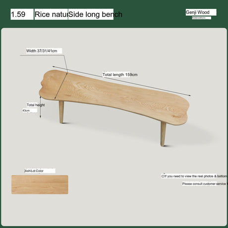GENJI Akira Rustic Solid Wood Leisure Bench from GENJI