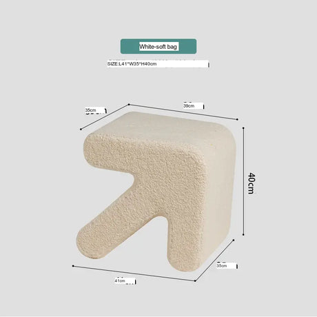 ABOUT WHITE Yamaguchi Charming Minimalist Plastic Stool from ABOUT WHITE