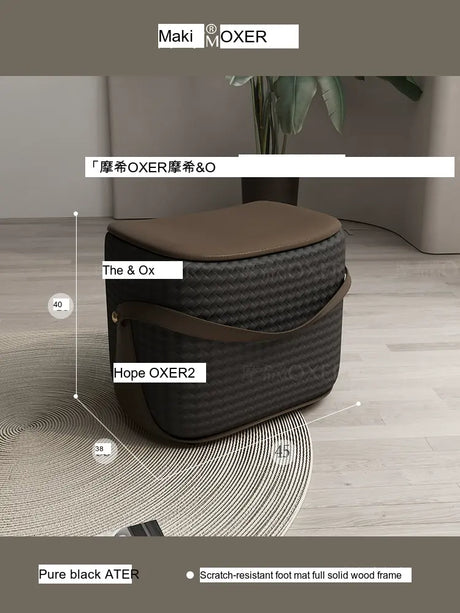MOXER Isolde Elegant Solid Wood Footstool from MOXER