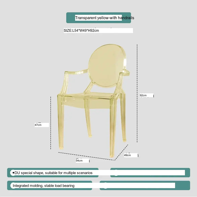 ABOUT WHITE Ambrosia Chic Translucent Dining Chair from ABOUT WHITE
