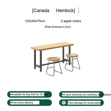 WEIMEI Aislinn Modern Square Narrow Table & Chair Set from WEIMEI