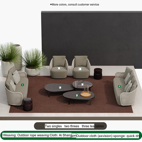 DIME GARDEN Lisandra Stylish Rattan Outdoor Sofa from DIME GARDEN