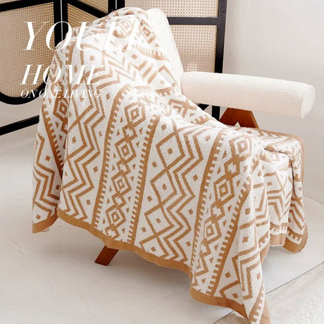 YOULI Genevieve Soft Cozy Knitted Blanket from YOULI