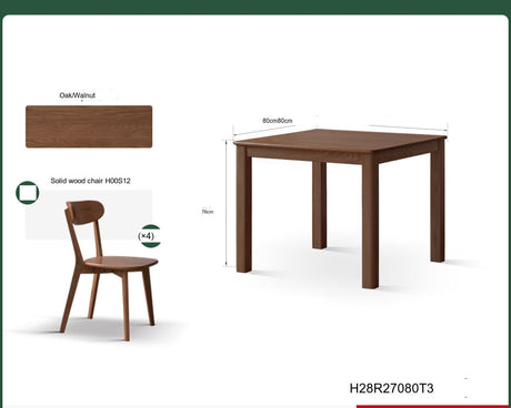 GENJI Hiroshi Elegant Solid Wood Dining Table from GENJI