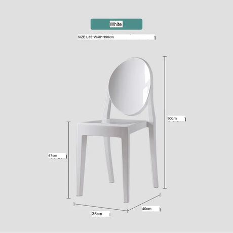 ABOUT WHITE Santiago Sleek Modern Transparent Dining Chair from ABOUT WHITE