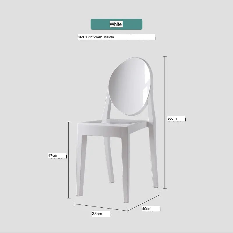 ABOUT WHITE Santiago Sleek Modern Transparent Dining Chair from ABOUT WHITE