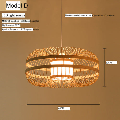 BOJI Amaterasu Elegant Bamboo Balcony Lamp from BOJI
