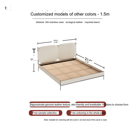 TELLS Amara Luxurious Modern Leather Bed from TELLS