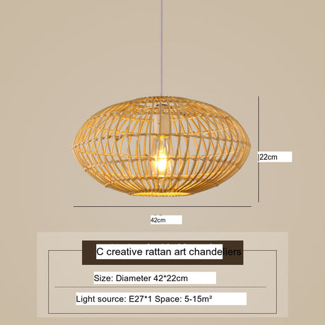 BOJI Sapporo Creative Personalized Bird Nest Rattan Art Chanders from BOJI