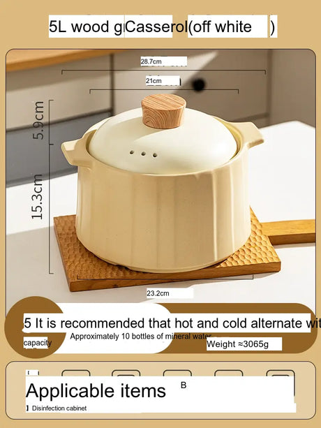 MH Sanzhi High-Temperature Ceramic Casserole Pot from MH