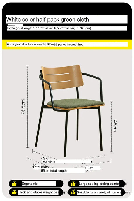 ABOUT WHITE Iskandar Elegant Light Luxury Dining Chair from ABOUT WHITE