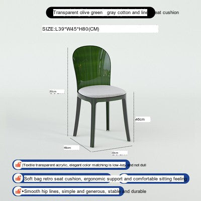 NIYE Isolde Modern Transparent Ghost Chair from NIYE