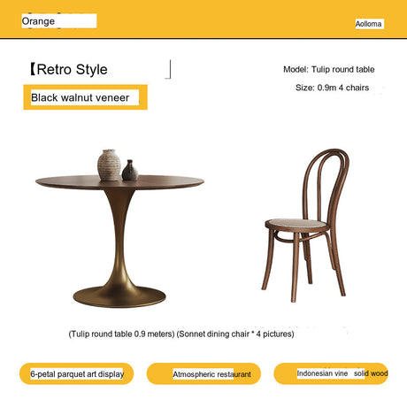 OROMA Isidora Retro Small Round Table Set from OROMA