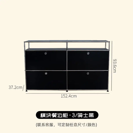 LAIMO Beatrice Retro Modular Stainless Steel Living Room Cabinet from LAIMO