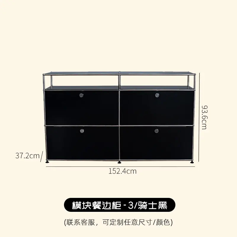 LAIMO Beatrice Retro Modular Stainless Steel Living Room Cabinet from LAIMO
