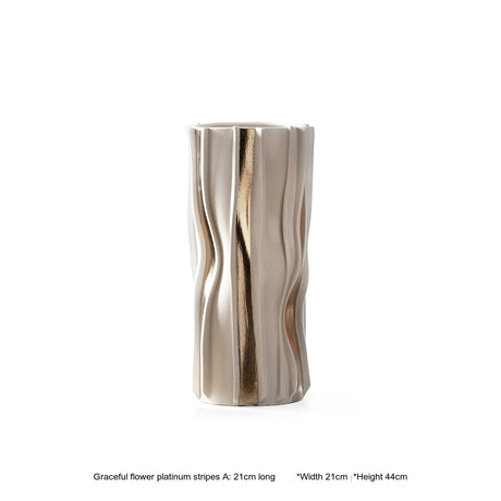 VAVINCI Isolde Striped Polkadot Handmade Ceramic Vase from VAVINCI