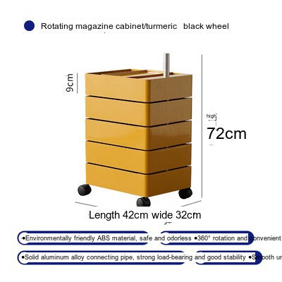 NIYE Isolde Sleek Acrylic Rotating Nightstand from NIYE
