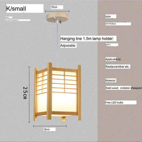 BOJI Kaori Elegant Wooden Japanese Ceiling Lamp - Outdoor Gazebo Light from BOJI